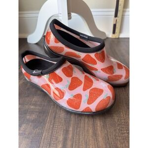 Sloggers Women's Size 7Waterproof Garden Clogs (Strawberry Print) Made In USA